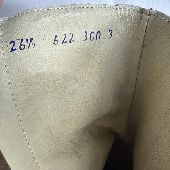 Besserro Ankle Dress Boots Men's 7.5 Goat Leather Dark Red Wine Burgundy Heeled - Picture 11 of 14